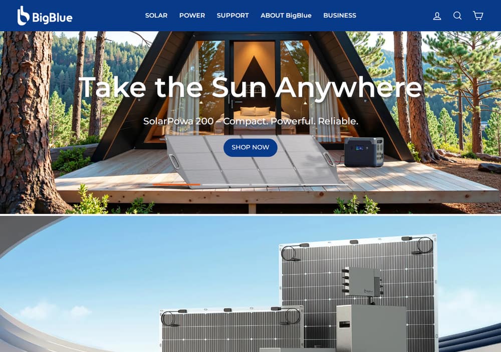 BigBlue Tech — BigBlue Tech Solar Homepage